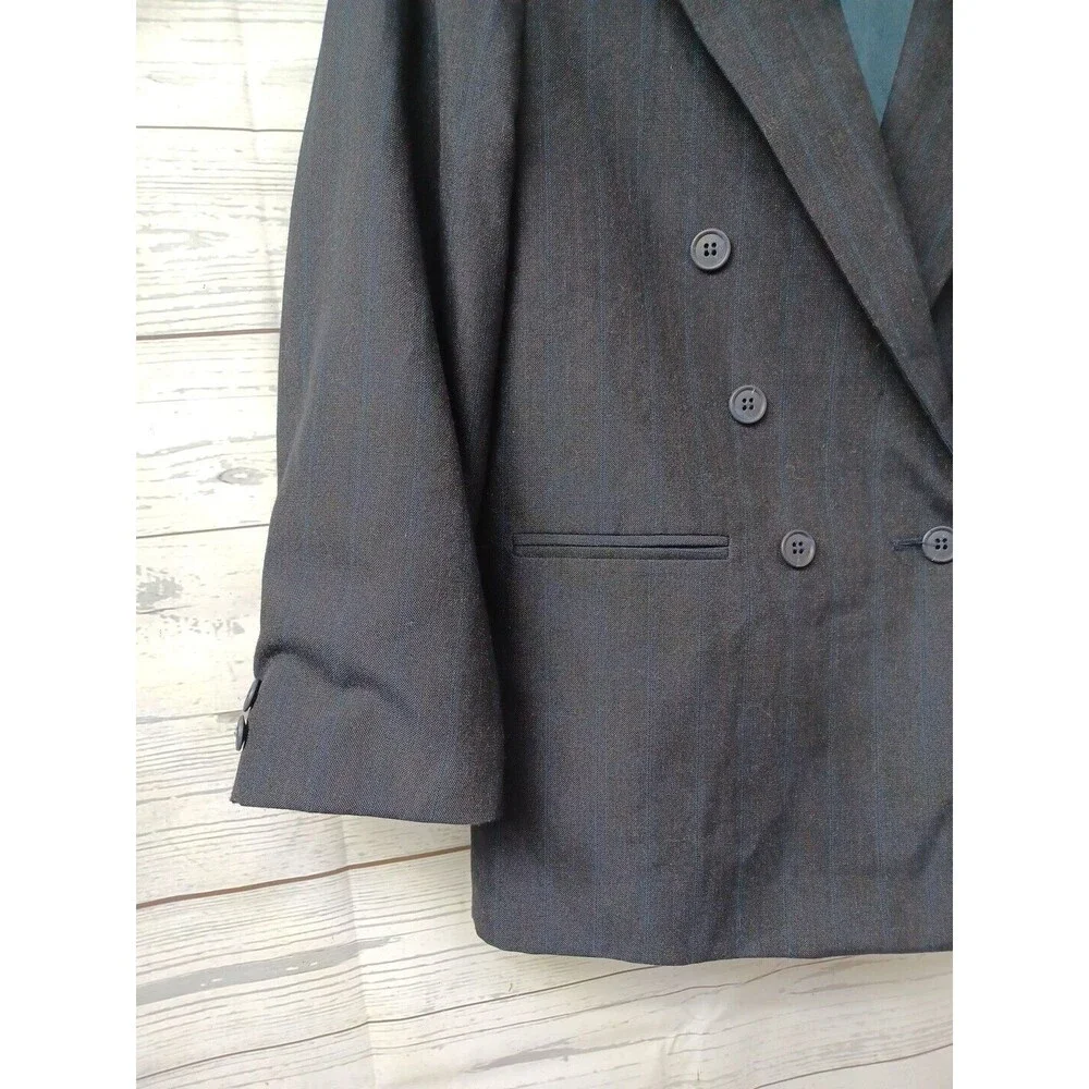 Charles Klein Boys Blazer Jacket Navyblue Double Breasted Sz 12